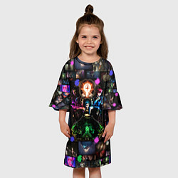Платье клеш для девочки АРКЕЙН collage, цвет: 3D-принт — фото 2