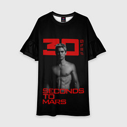 Платье клеш для девочки 30 Seconds to Mars Jared Leto, цвет: 3D-принт