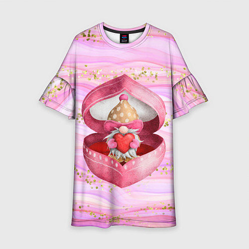 Детское платье Гномик дарит сердечко / 3D-принт – фото 1