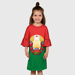 Платье клеш для девочки Республика Беларусь, цвет: 3D-принт — фото 2