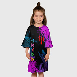Платье клеш для девочки The Witcher ГЕЙМЕРАМ ИГРА, цвет: 3D-принт — фото 2