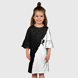 Платье клеш для девочки КОСМОНАВТ СКАЛОЛАЗ, цвет: 3D-принт — фото 2