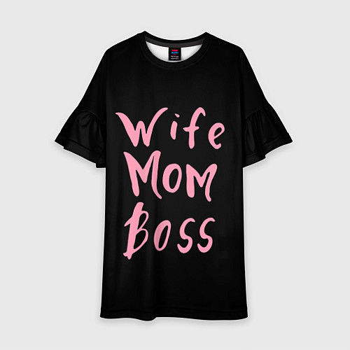 Детское платье Wife Mom Boss / 3D-принт – фото 1