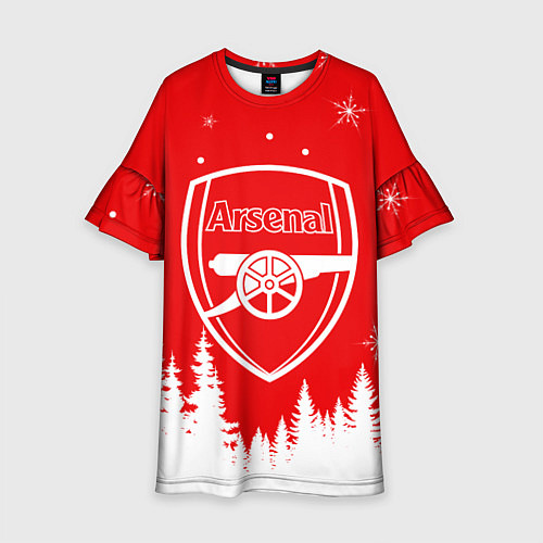 Детское платье FC ARSENAL WINTER ФК АРСЕНАЛ ЗИМНИЙ СТИЛЬ / 3D-принт – фото 1