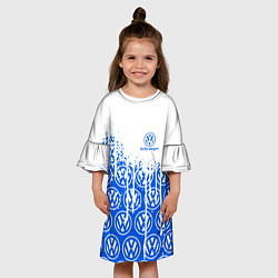 Платье клеш для девочки Volkswagen vw фольксваген, цвет: 3D-принт — фото 2