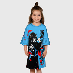 Платье клеш для девочки Корпус бойни демонов - иероглиф, цвет: 3D-принт — фото 2