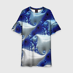 Платье клеш для девочки Абстрактные морские ракушки, цвет: 3D-принт