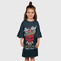 Платье клеш для девочки Красный Дьявол, цвет: 3D-принт — фото 2