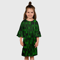 Платье клеш для девочки Бинарный Код Binary Code, цвет: 3D-принт — фото 2