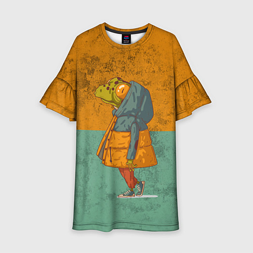 Детское платье Лягушка модник Frog / 3D-принт – фото 1