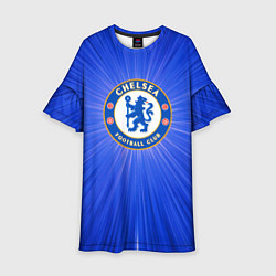 Платье клеш для девочки Chelsea football club, цвет: 3D-принт