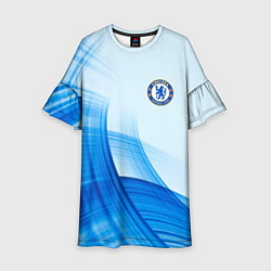 Платье клеш для девочки Chelsea FC челси фк, цвет: 3D-принт