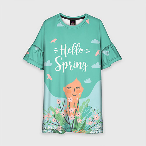Детское платье Hello spring / 3D-принт – фото 1