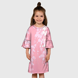 Платье клеш для девочки Цветущая ива, цвет: 3D-принт — фото 2