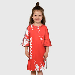 Платье клеш для девочки Хонда sport, цвет: 3D-принт — фото 2