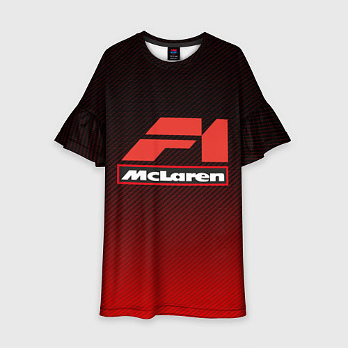 Детское платье F1 McLaren Red carbone / 3D-принт – фото 1