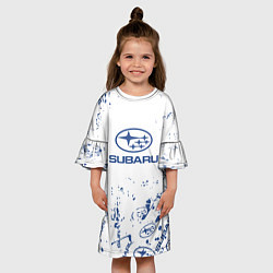 Платье клеш для девочки Subaru брызги, цвет: 3D-принт — фото 2