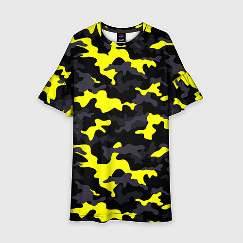 Детское платье Black Camo / 3D-принт – фото 1