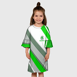 Платье клеш для девочки Skoda: Sport, цвет: 3D-принт — фото 2