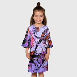Платье клеш для девочки Color abstraction Pattern Vanguard, цвет: 3D-принт — фото 2