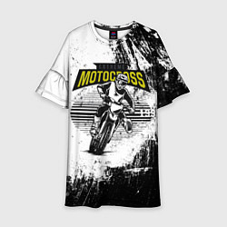 Платье клеш для девочки Motocross Мотокросс, цвет: 3D-принт