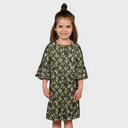 Платье клеш для девочки Камуфляж с Сеткой, цвет: 3D-принт — фото 2
