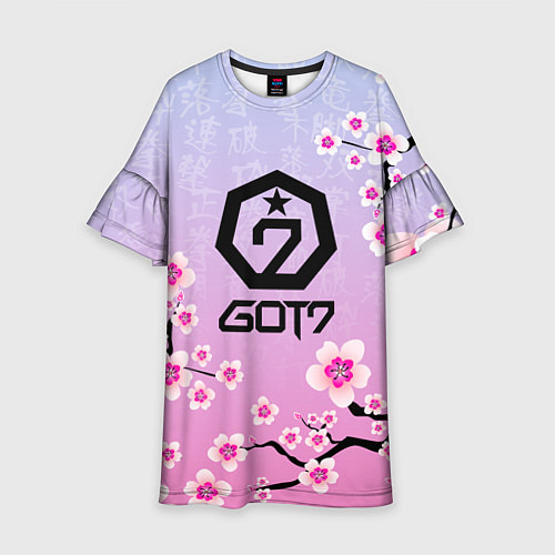 Детское платье GOT7 ЦВЕТЫ САКУРЫ / 3D-принт – фото 1