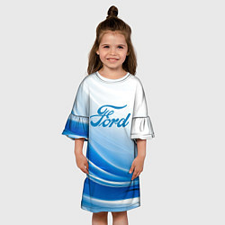 Платье клеш для девочки Форд abstraction, цвет: 3D-принт — фото 2