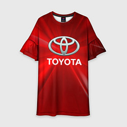 Платье клеш для девочки Toyota тойота, цвет: 3D-принт