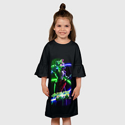 Платье клеш для девочки Five Nights at Freddys Security Breach - Аллигатор, цвет: 3D-принт — фото 2