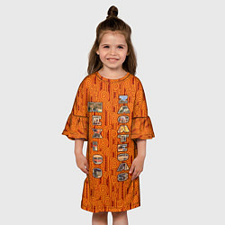 Платье клеш для девочки Сакатекас Мексика, цвет: 3D-принт — фото 2