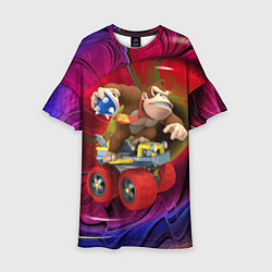 Платье клеш для девочки Mario Donkey Kong Nintendo Video Game, цвет: 3D-принт