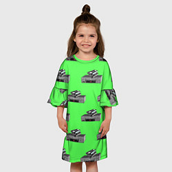 Платье клеш для девочки ВИНТАЖНЫЕ ВИДЕОМАГНИТОФОНЫ, цвет: 3D-принт — фото 2