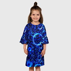 Платье клеш для девочки Пузыри воздуха в воде Pattern, цвет: 3D-принт — фото 2