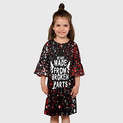 Платье клеш для девочки HOLLYWOOD UNDEAD брызги красок, цвет: 3D-принт — фото 2