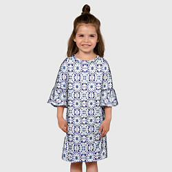 Платье клеш для девочки ПАТТЕРН ГЕОМЕТРИЧЕСКИЙ ЗИМНИЙ, цвет: 3D-принт — фото 2