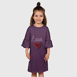 Платье клеш для девочки Heart and Love, цвет: 3D-принт — фото 2