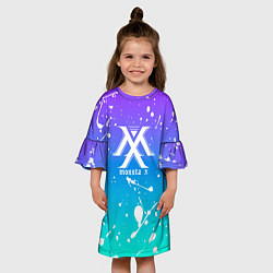 Платье клеш для девочки Monsta x, цвет: 3D-принт — фото 2