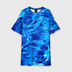 Платье клеш для девочки Vanguard abstraction Water, цвет: 3D-принт