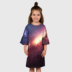 Платье клеш для девочки Рождение звезды, цвет: 3D-принт — фото 2