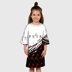 Платье клеш для девочки Payton Moormeie PYTN X ROSE, цвет: 3D-принт — фото 2