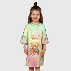 Платье клеш для девочки Лалафанфан король, цвет: 3D-принт — фото 2