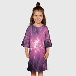 Платье клеш для девочки Сияние Коллекция Get inspired! Fl-16-2, цвет: 3D-принт — фото 2