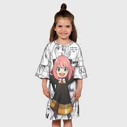 Платье клеш для девочки Семья Шпиона Spy x Family, цвет: 3D-принт — фото 2