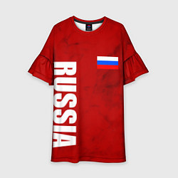 Платье клеш для девочки RUSSIA - RED EDITION - SPORTWEAR, цвет: 3D-принт
