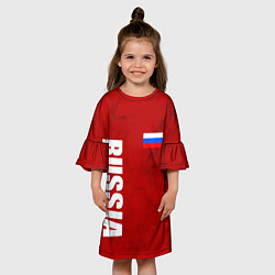 Платье клеш для девочки RUSSIA - RED EDITION - SPORTWEAR, цвет: 3D-принт — фото 2