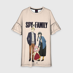 Платье клеш для девочки Spy x Family Семья шпиона, цвет: 3D-принт