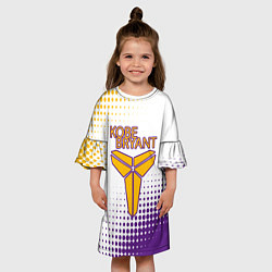 Платье клеш для девочки Коби Брайант Lakers Абстракция, цвет: 3D-принт — фото 2