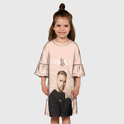 Платье клеш для девочки Egor kreed: Family бесшовный узор, цвет: 3D-принт — фото 2