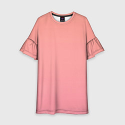 Платье клеш для девочки Gradient Roseanna Orange to pink, цвет: 3D-принт